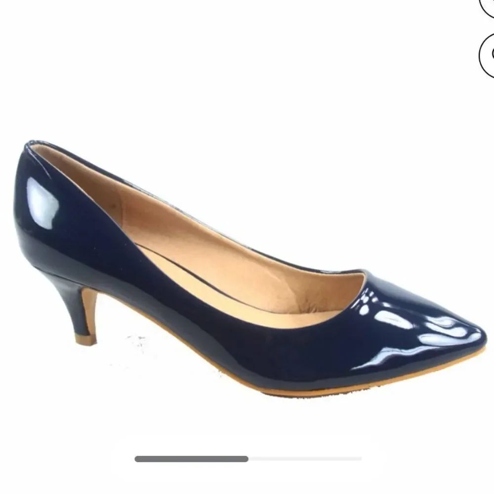 FOREVER ABUREE-16 PATENT LOW HEEL POINTED TOE DRESS HEEL WOMEN"S SHOE